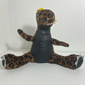 Plush Dinosaur Handmade Leopard fabric